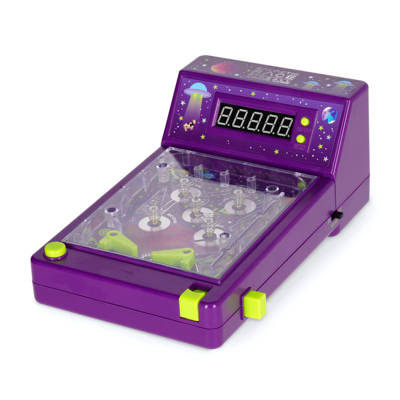 LEGAMI - Pinball Arcade - Galactic Race Vintage Game with Dual Control Lever Electronic Score Counter, Sound and Light, Works with AA Batteries (Not Included