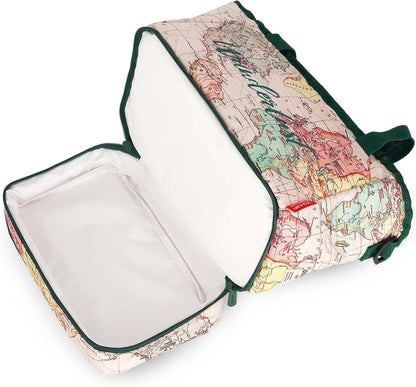 Legami - Insulated Lunch Bag, Insulated Lunch Bag, Office, Work, Large Lunch Bag, 10.8 Litres, Adjustable Strap, Shoulder Bag, Travel Theme, 33 x 22 x 15 cm