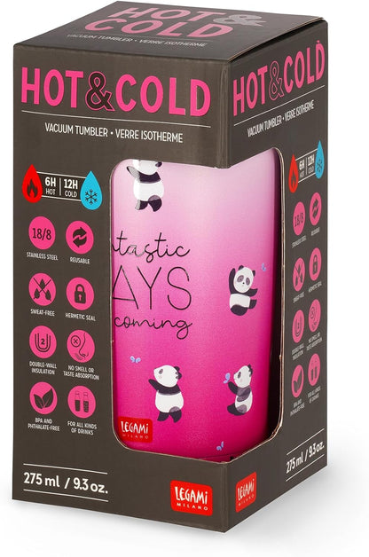Legami Thermal Tumbler, Pink, Regular