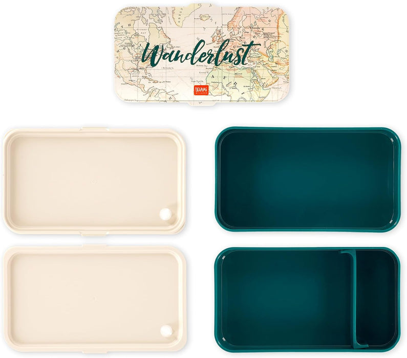 Legami LBD0001 Lunch Box, Polypropylene Silicone Nylon, Green