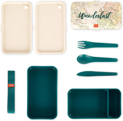 Legami LBD0001 Lunch Box, Polypropylene Silicone Nylon, Green