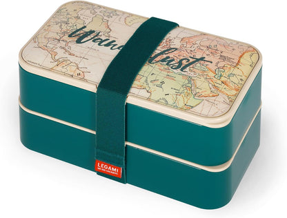 Legami LBD0001 Lunch Box, Polypropylene Silicone Nylon, Green