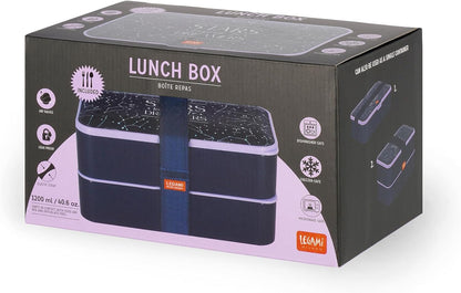 Legami LBD0002 Lunch Box, Polypropylene Silicone Nylon, Blue