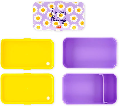 Legami LBD0003 Lunch Box, Polypropylene Silicone Nylon, Purple