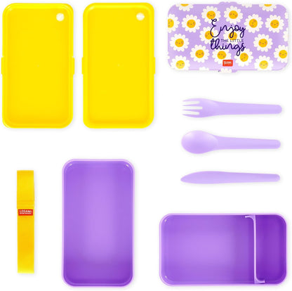 Legami LBD0003 Lunch Box, Polypropylene Silicone Nylon, Purple