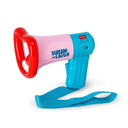 Legami - Scream and Laugh Megaphone Batteries Not Included, 3 Voice Distortion Effects, Recording Function, 3 Types of Laughs, 11.3 x 15.5 cm