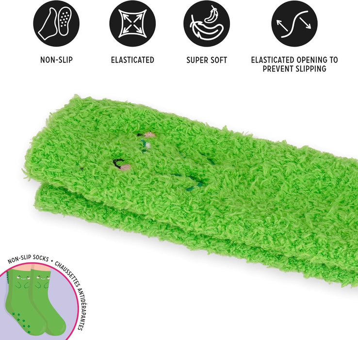 Legami Unisex Kid's Calze Antiscivolo Non Slip Socks, Green, 26-34