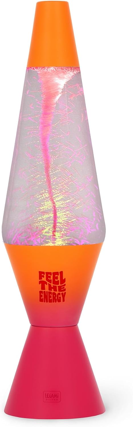 Legami - Tornado Feel The Energy LED Lamp, Multicolored Light, Light Effect, USB/DC Power Cable Included, Indoor Use Only, 9 x 37 cm