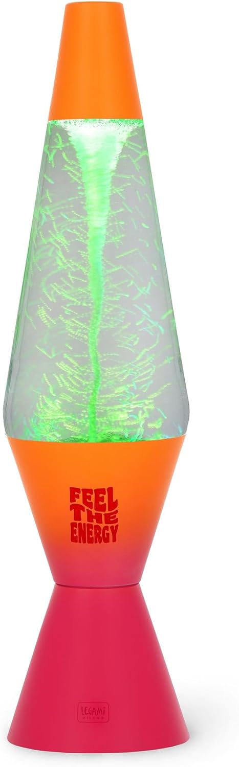 Legami - Tornado Feel The Energy LED Lamp, Multicolored Light, Light Effect, USB/DC Power Cable Included, Indoor Use Only, 9 x 37 cm