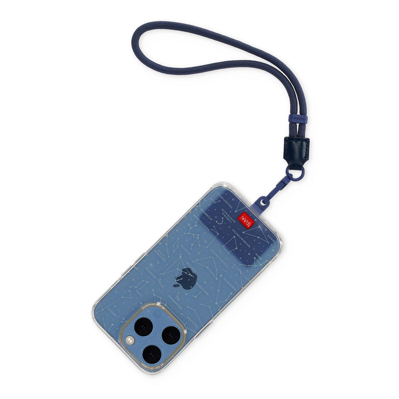 LEGAMI - Always Together, Smartohone Laynard, Adjustable Neck Strap with Metal Hook, Secure Clasp, Sticker, Blueberry, 27 cm
