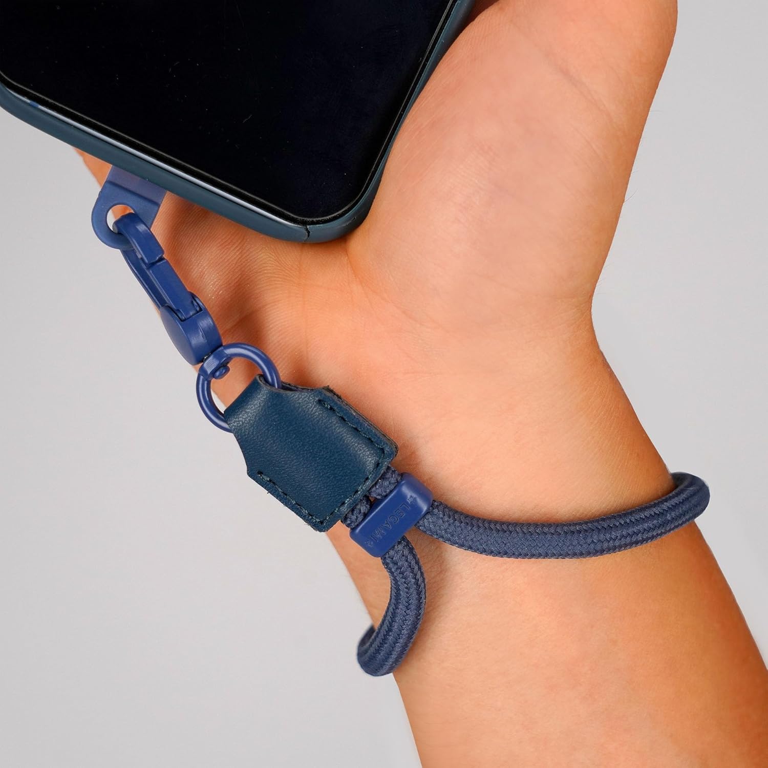 LEGAMI - Always Together, Smartohone Laynard, Adjustable Neck Strap with Metal Hook, Secure Clasp, Sticker, Blueberry, 27 cm