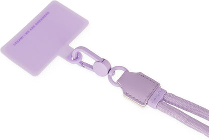 LEGAMI - Always Together, Smartohone Laynard, Adjustable Neck Strap with Metal Hook, Secure Closure, Sticker, Lilac, 27 cm