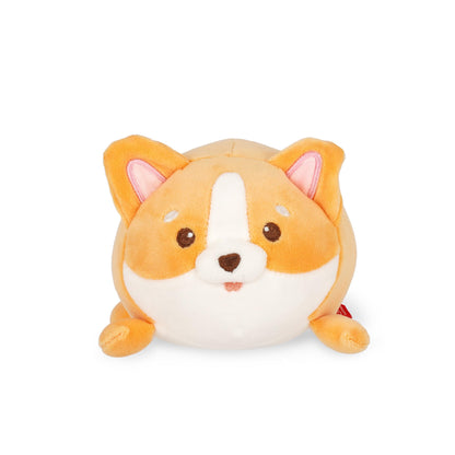 LEGAMI - Super Soft Plush Plush Corgi Theme, Mini Size, with Personalised ID Card, Stands Alone, 14 x 15 x 12 cm, Orange