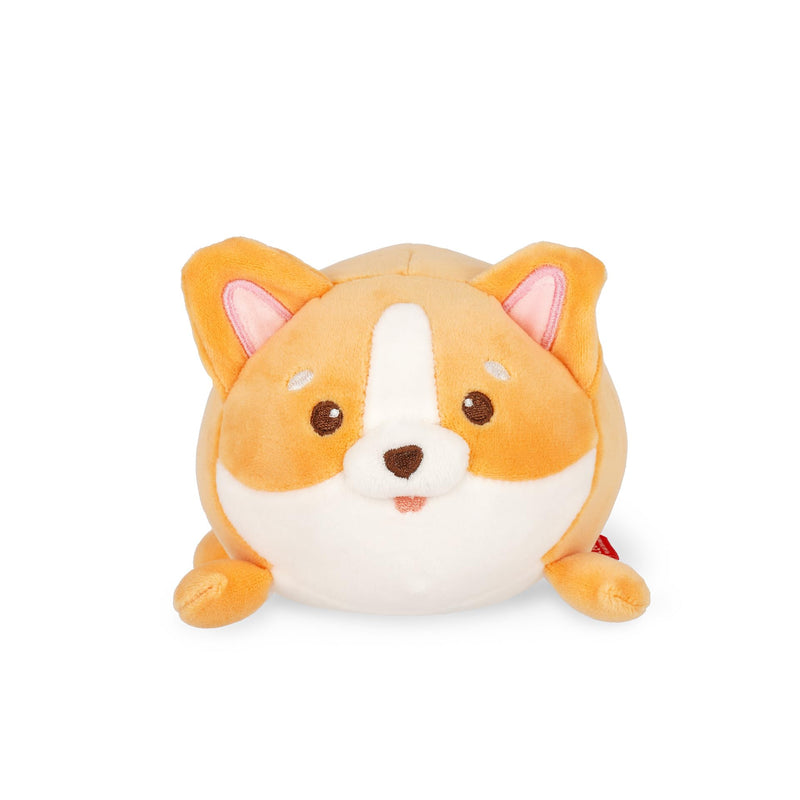 LEGAMI - Super Soft Plush Plush Corgi Theme, Mini Size, with Personalised ID Card, Stands Alone, 14 x 15 x 12 cm, Orange