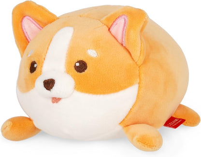 LEGAMI - Super Soft Plush Plush Corgi Theme, Mini Size, with Personalised ID Card, Stands Alone, 14 x 15 x 12 cm, Orange