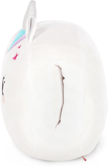 Legami - Super Soft Hand Warming Cushion, Soft and Fluffy Unicorn Plush Cushion for Children Adults, Gift Idea, Suitable for Cold Hands, Dimensions 31 x 33 x 14 cm