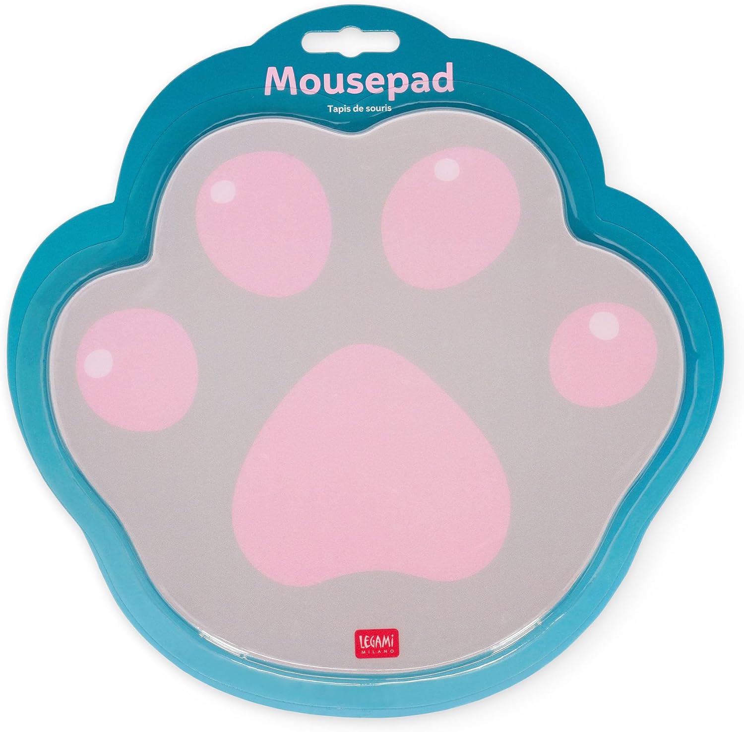 LEGAMI - Mouse Mat with Anti-Dust and Anti-Glare PVC Surface - Non-slip Rubber Backing - Kitty - 8.8" x 9.2"