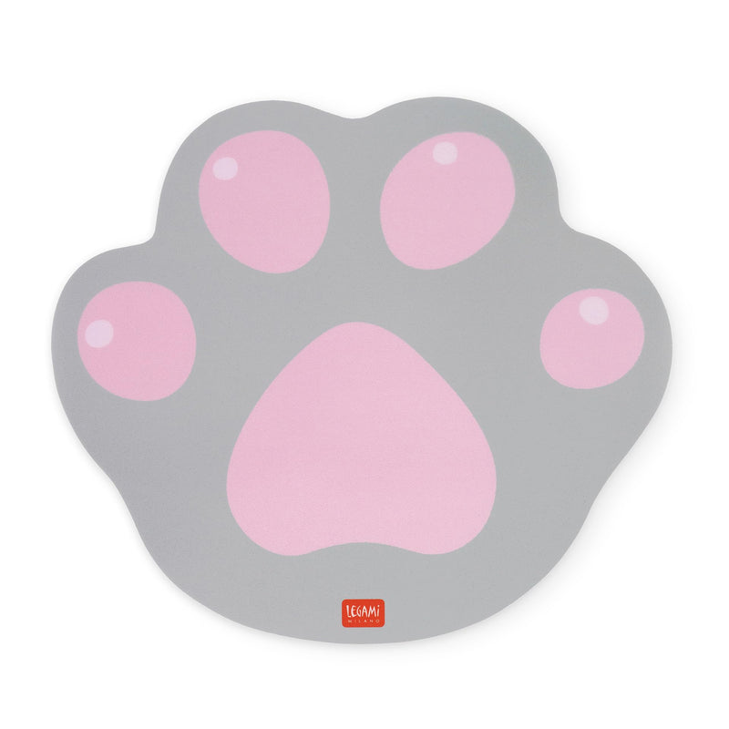 LEGAMI - Mouse Mat with Anti-Dust and Anti-Glare PVC Surface - Non-slip Rubber Backing - Kitty - 8.8" x 9.2"