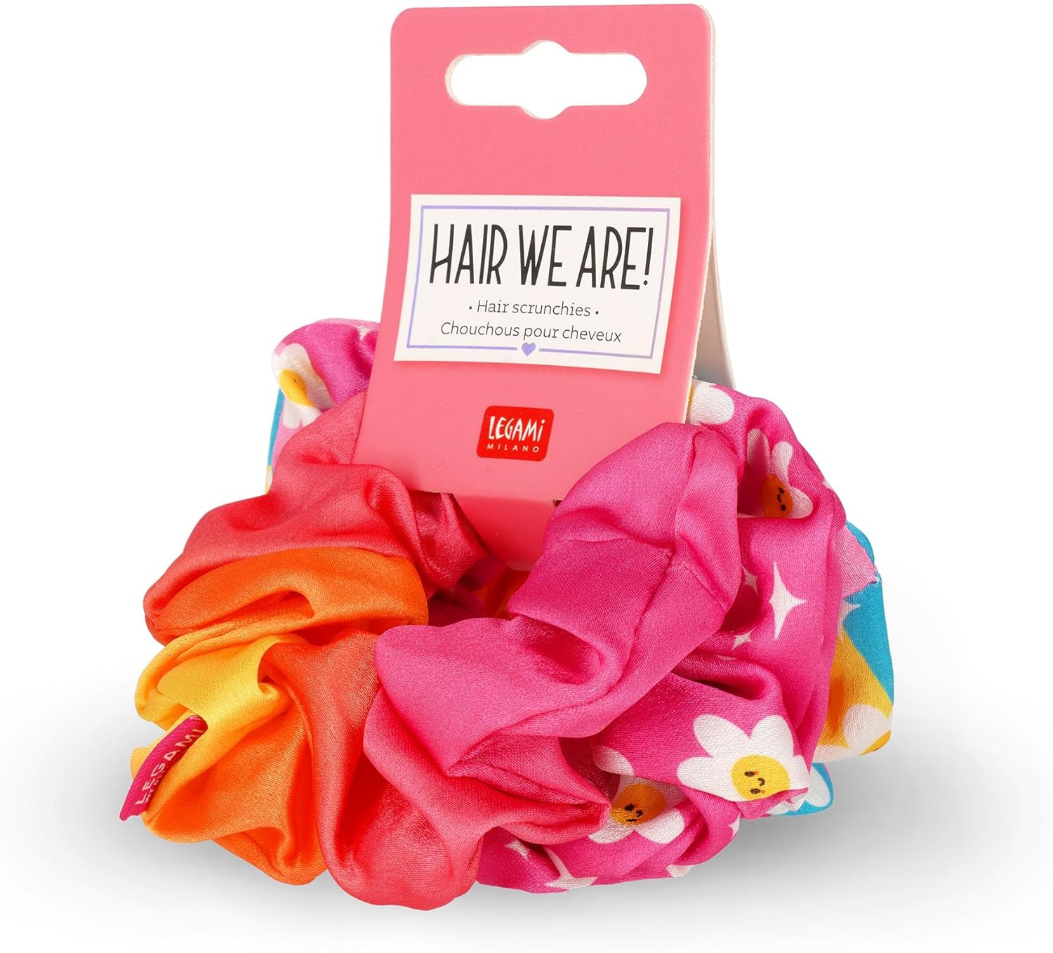 Legami Set Of 3 Hair Scrunchies - Hair We Are! - Daisy