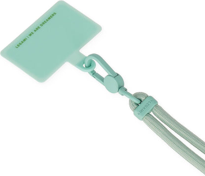 LEGAMI - Always Together, Smartohone Laynard Adjustable Neck Strap with Metal Hook, Secure Closure, Sticker, Milk & Mint, 70 cm