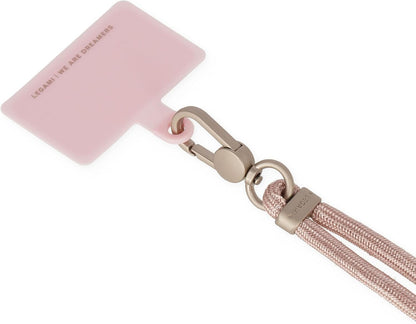 LEGAMI - Always Together, Smartohone Laynard Adjustable Neck Strap with Metal Hook, Secure Clasp, Sticker, Rose Gold, 70 cm