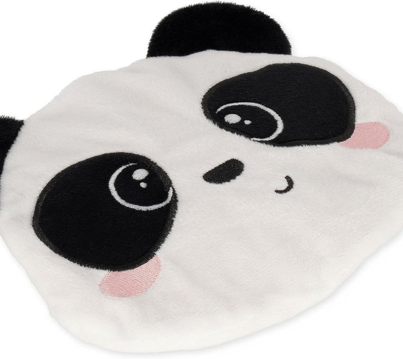 Legami - Mini Thermal Cushion with Flax Seed, Warm Cuddles, Flax Seed, Lavender Fragrance, Polyester and Cotton, Gives Relaxation, Panda Theme, Use in Microwave, Fridge or Microwave, 18 x 19 x 2.5 cm
