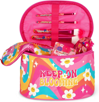Legami - Beauty Case Hello beauty, Borsa per Trucchi spaziosa, Chiusura a Zip, Tasche interne, Fascette porta Pennelli, Beauty Case da viaggio, 21x19 cm