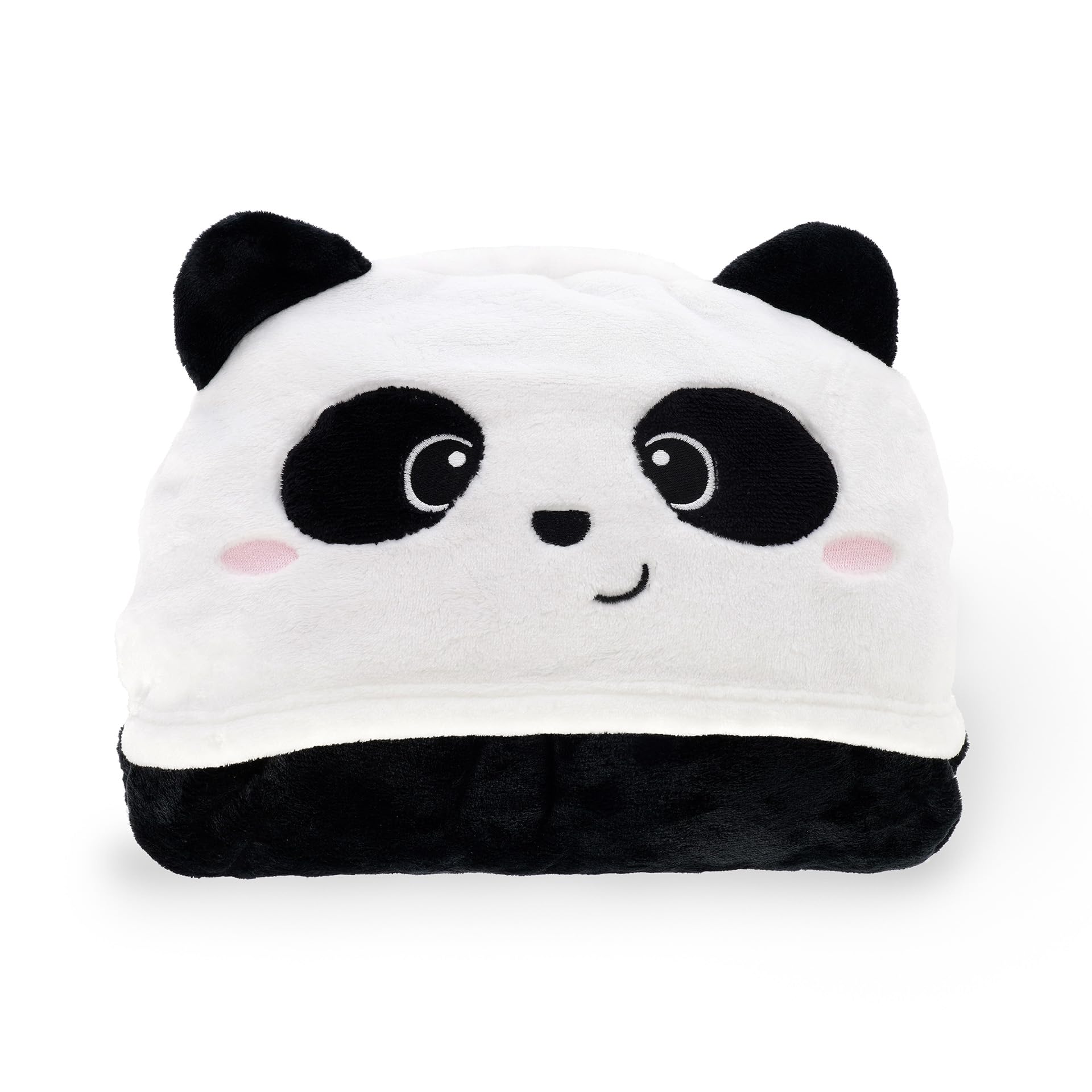 LEGAMI - Cosy Hugs Panda Hooded Blanket with Hand Warmer Pockets and Hood, Polyester Blanket, Button Closure, 150 x 125 cm
