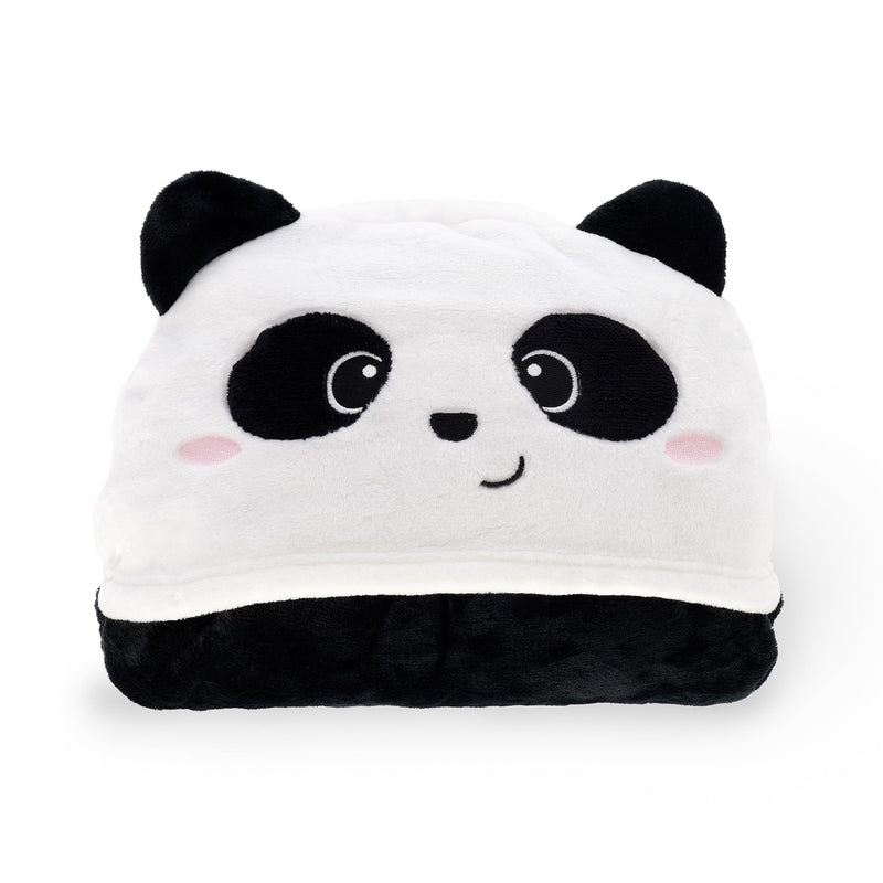 LEGAMI - Cosy Hugs Panda Hooded Blanket with Hand Warmer Pockets and Hood, Polyester Blanket, Button Closure, 150 x 125 cm