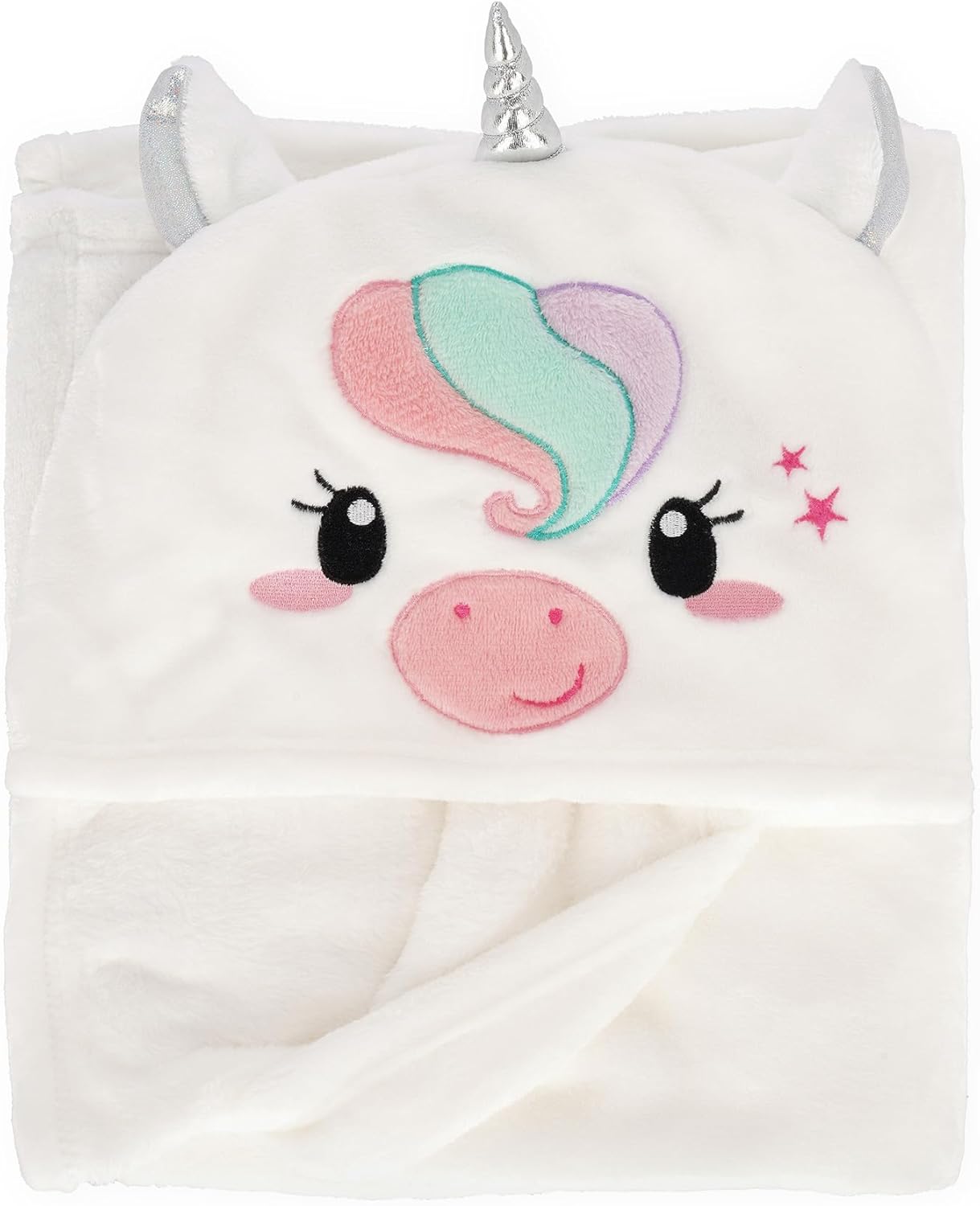 Legami - Cosy Hugs! Unicorn Theme Hooded Blanket with Hand Warmers and Hood Pockets, Polyester Blanket, Button Closure, 150 x 125 cm