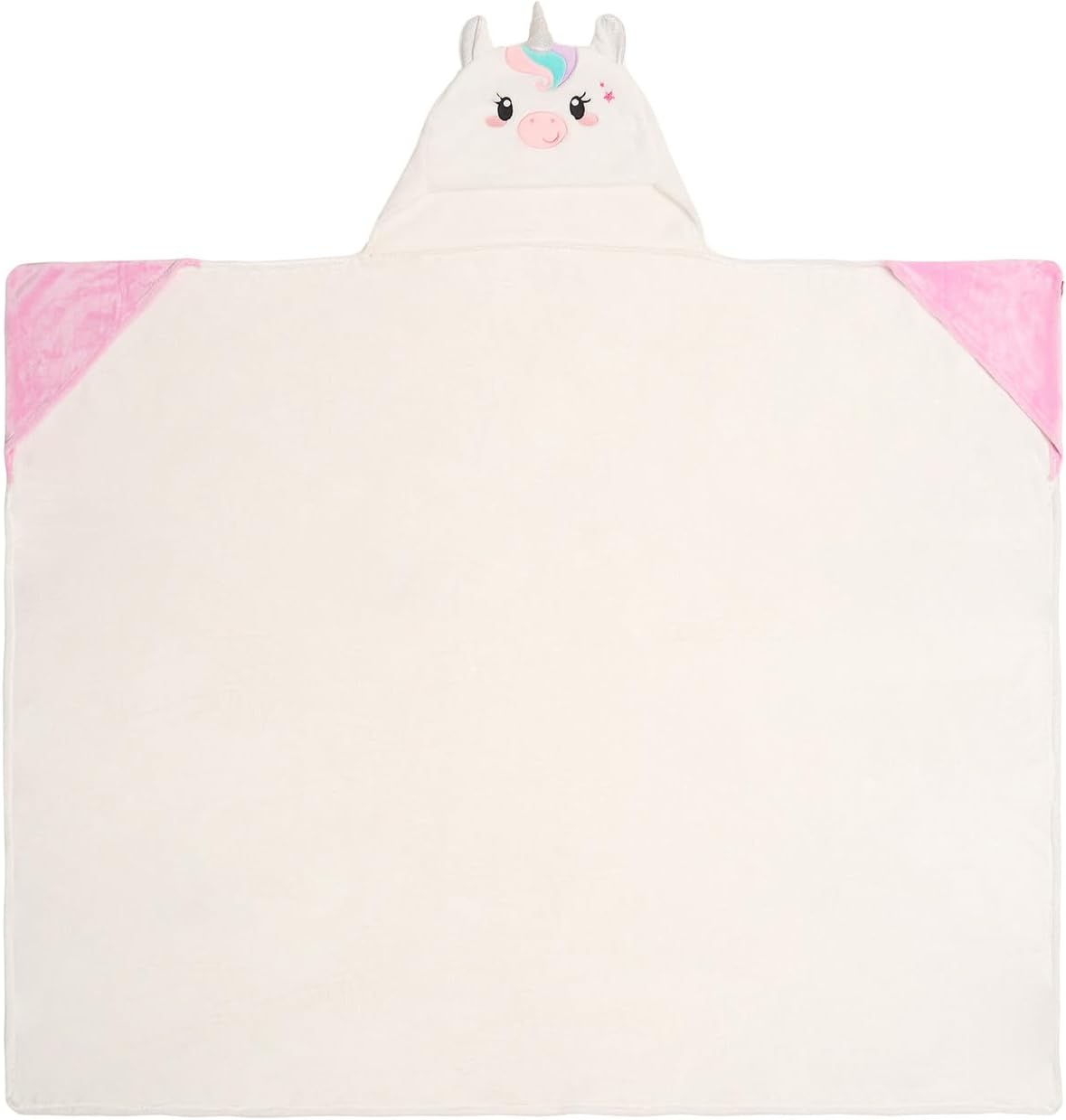 Legami - Cosy Hugs! Unicorn Theme Hooded Blanket with Hand Warmers and Hood Pockets, Polyester Blanket, Button Closure, 150 x 125 cm