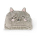 LEGAMI - Cosy Hugs! Kitty Hooded Blanket with Hand Warmer Pockets and Hood, Polyester Blanket, Button Closure, 150 x 125 cm, gray, Einzelbett
