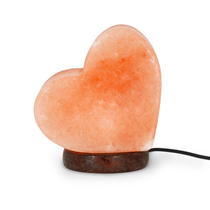 Legami - Salt lamp, chromotherapy, heart shape, luminous effect, warm white light, 100 pure natural Himalayan salt, 11 x 12 x 7.5 cm