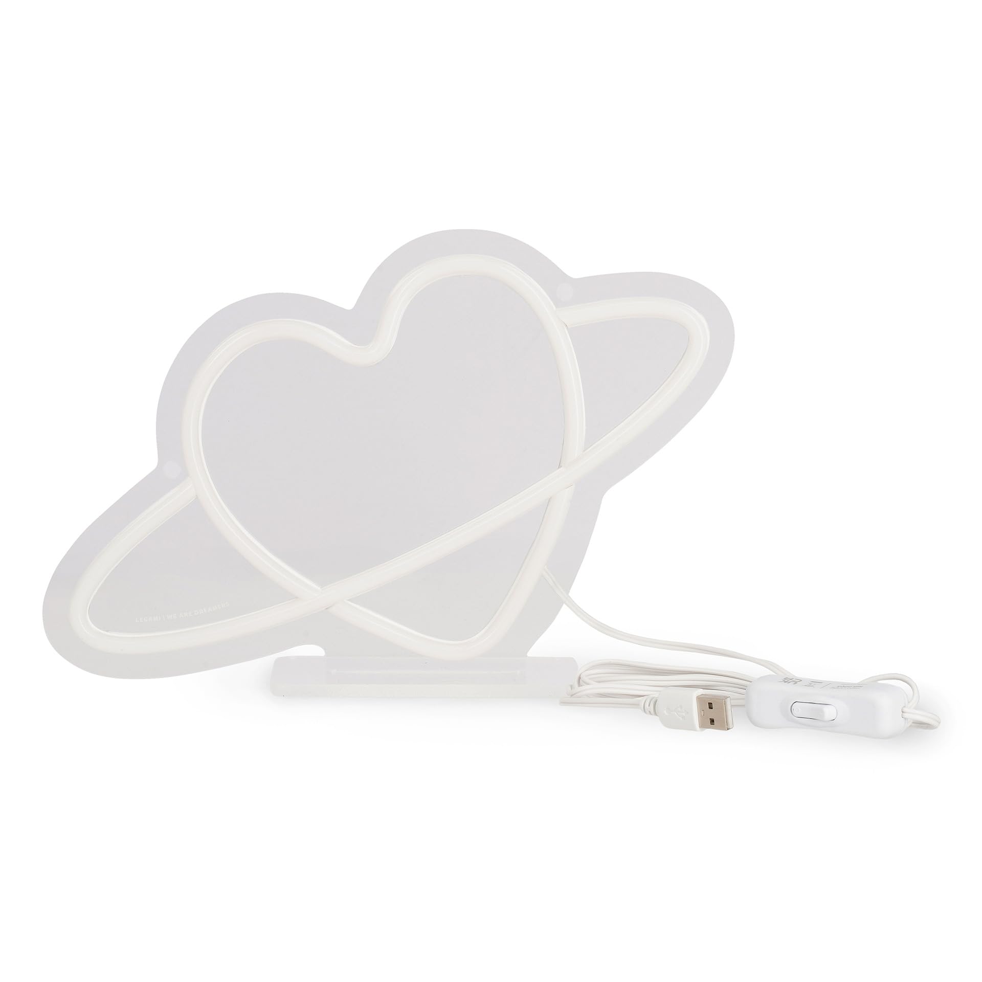 Legami Neon Effect LED Light Up Sign Home Decoration Saturn 27 x 17.5 x 8 cm