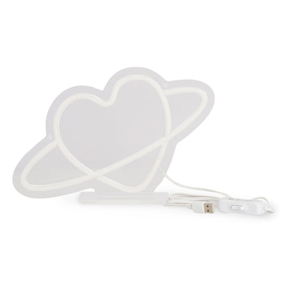 Legami Neon Effect LED Light Up Sign Home Decoration Saturn 27 x 17.5 x 8 cm