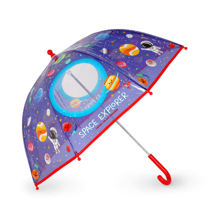 VUSE Legami - Dancin' In The Rain Kinderregenschirm, winddichte Struktur, manuelle Öffnung, Stoffverschluss mit Platz für Namen, Hakengriff, 73x65 cm