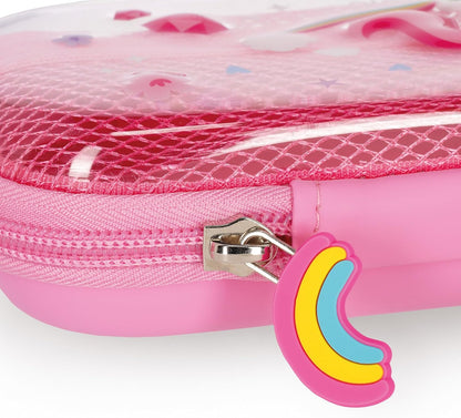 Legami - Wonderwow Pencil Case, 2 Compartments and Pen Holder Inside, Mesh Compartment, Zipper Closure, 23 x 11 x 5 cm
