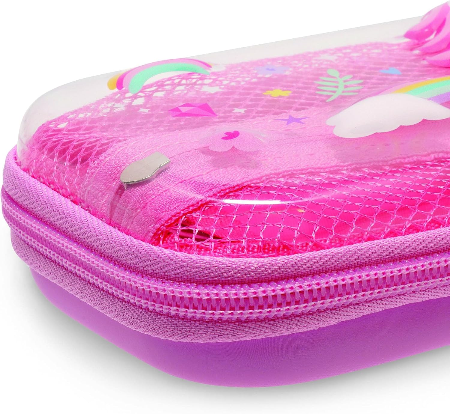 Legami - Wonderwow Pencil Case, 2 Compartments and Pen Holder Inside, Mesh Compartment, Zipper Closure, 23 x 11 x 5 cm