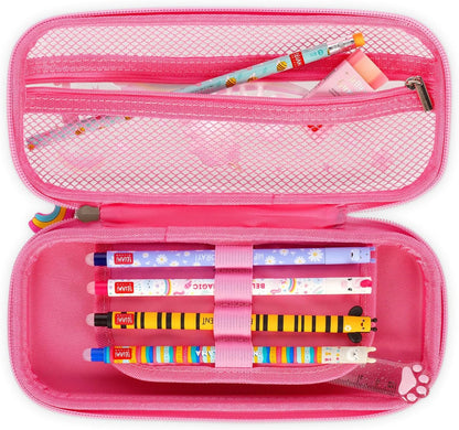 Legami - Wonderwow Pencil Case, 2 Compartments and Pen Holder Inside, Mesh Compartment, Zipper Closure, 23 x 11 x 5 cm