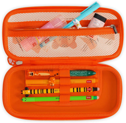 Legami - Wonderwow Pencil Case, 2 Compartments and Pen Holder Inside, Mesh Compartment, Zipper Closure, 23 x 11 x 5 cm