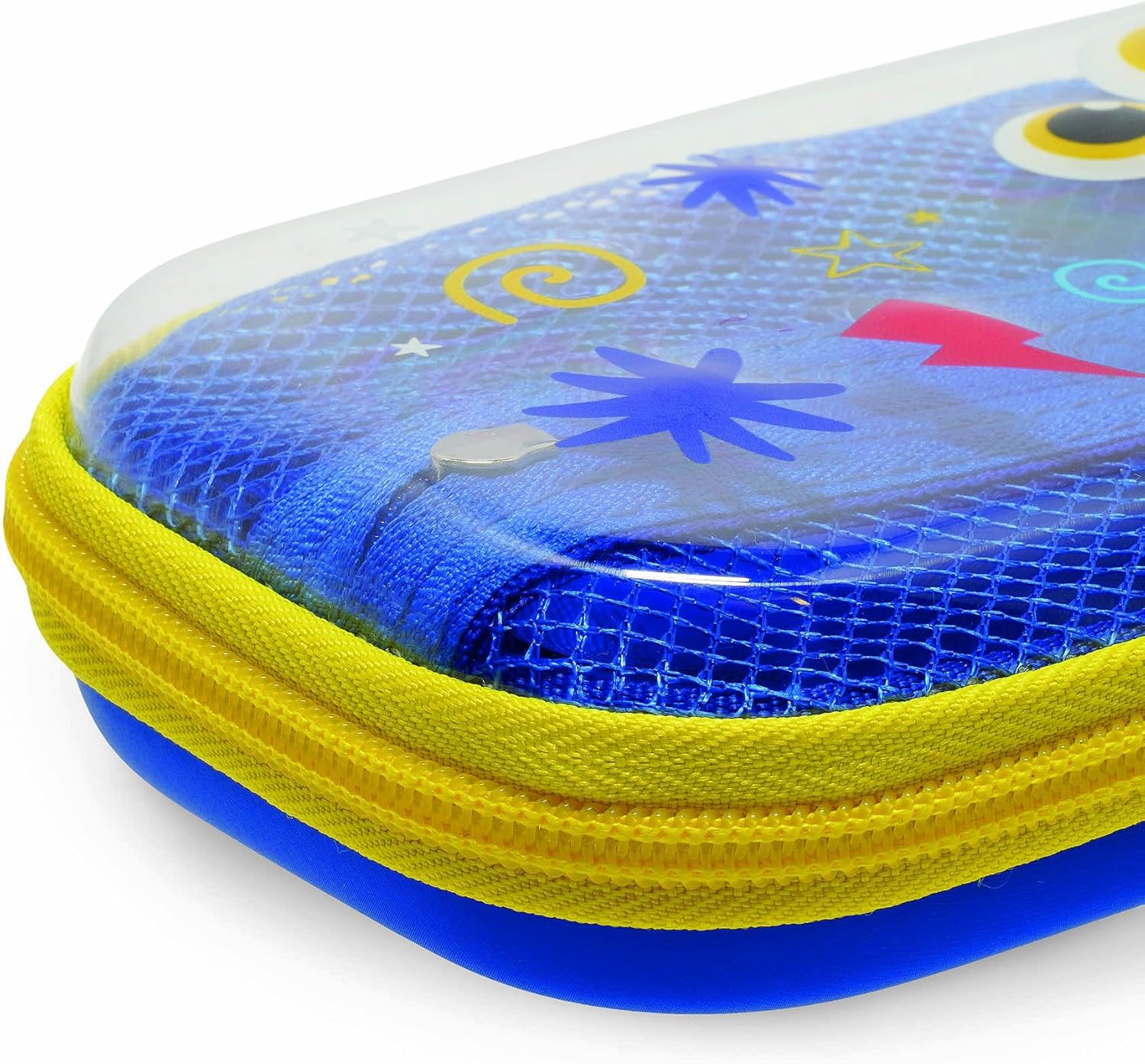Legami - Wonderwow Monster Theme Pencil Case, 2 Compartments and Inner Pen Holder, Inner Compartment with Mesh Fabric, Zip Closure, 23 x 11 x 5 cm