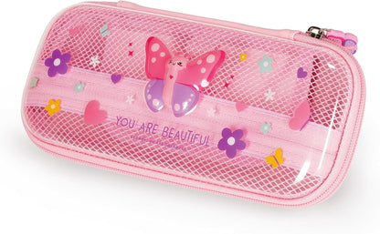 Legami - Wonderwow Pencil Case, 2 Compartments and Pen Holder Inside, Mesh Compartment, Zipper Closure, 23 x 11 x 5 cm