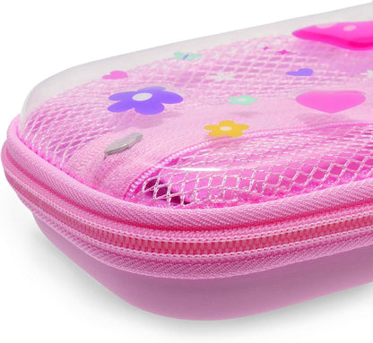Legami - Wonderwow Pencil Case, 2 Compartments and Pen Holder Inside, Mesh Compartment, Zipper Closure, 23 x 11 x 5 cm