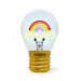 Legami - Table Lamp in The Shape of a Bulb, Rechargeable with USB Cable, Wireless, Bulb Fiction, Rainbow Theme, 6.8 x 10.5 cm