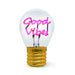LEGAMI - Light Bulb Shaped Table Lamp, Rechargeable with USB Cable, Wireless, Bulbs Fiction, Good Vibes Theme, 6.8 x 10.3 cm