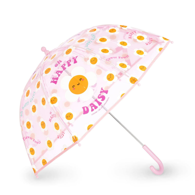 VUSE Legami - Dancin' In The Rain Kinderregenschirm, winddichte Struktur, manuelle Öffnung, Stoffverschluss mit Platz für Namen, Hakengriff, 73x65 cm