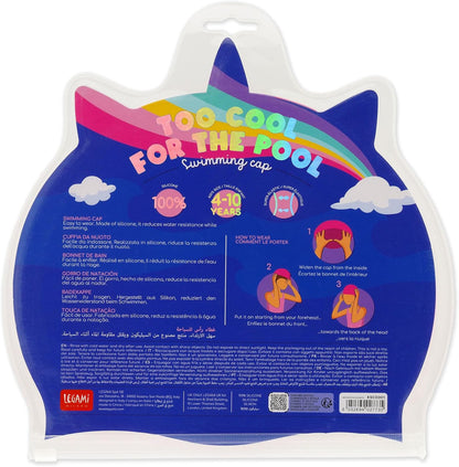 Legami - Swimming Cap for Girls 4 to 10 Years Easy to Wear Silicone Swimming Cap Very Good Grip Pink Unicorn