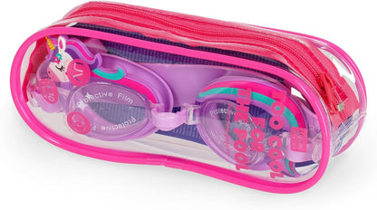 Legami - Swimming Goggles Kids Swimming Goggles Anti Fog Lenses UV Protection with Elastic Band and Adjustable Nose Bridge