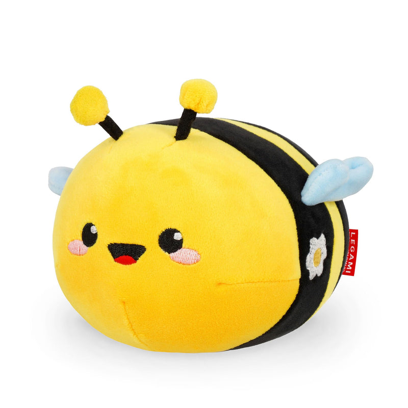 LEGAMI - Super Soft Plush Plush, Bee Theme, Mini Size, with Personalised ID Card, Stands Alone, 14 x 15 x 12 cm, Yellow