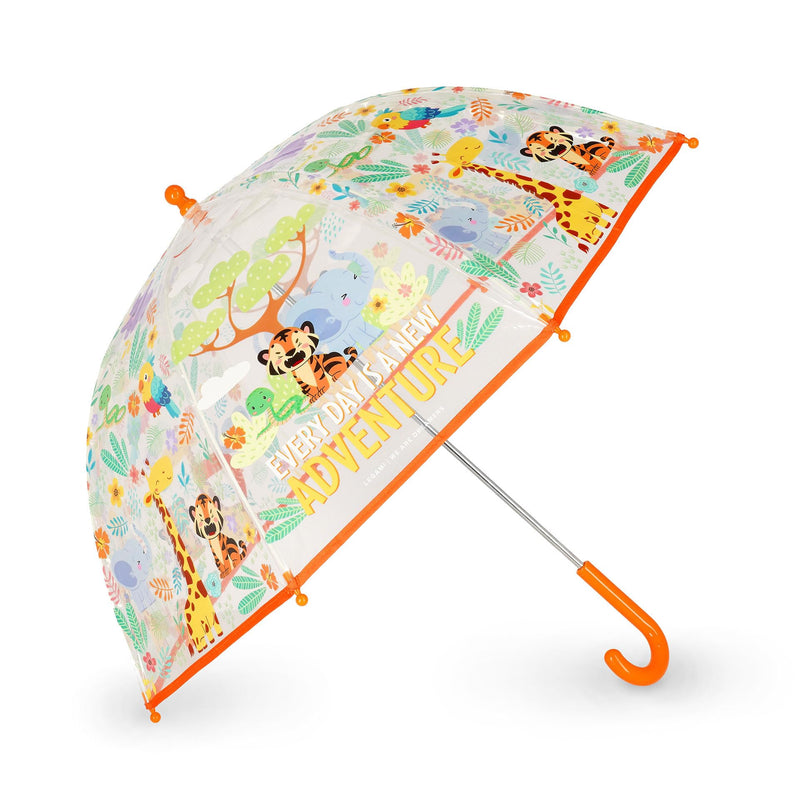 VUSE Legami - Dancin' In The Rain Kinderregenschirm, winddichte Struktur, manuelle Öffnung, Stoffverschluss mit Platz für Namen, Hakengriff, 73x65 cm